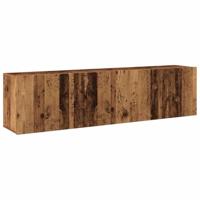 Tv-meubels 2 st wandgemonteerd 80x30x41 cm oud houtkleurig - thumbnail
