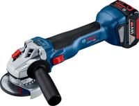 BOSCH PROFESSIONAL GWS 18V-10 Haakse slijper + 2 accu's 4,0Ah + GAL 18V-40 + L-BOXX - thumbnail