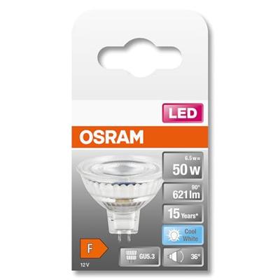 OSRAM HOMELIGHTING 4058075433786 LED-lamp Energielabel F (A - G) GU5.3 Reflector 6.5 W = 50 W Koudwit (Ø x l) 50 mm x 44 mm 1 stuk(s)