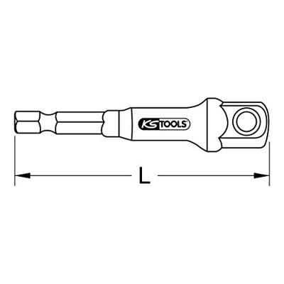 KS Tools 514.1106 514.1106 Dopsleuteladapter Aandrijving 1/4 (6.3 mm) 65 mm 1 stuk(s) - thumbnail
