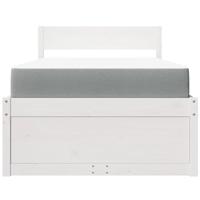 Bed met lades en matras massief grenenhout wit 90x200 cm - thumbnail