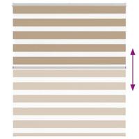 Zebra Blind 130x150 cm stofbreedte 125,9 cm polyester zandbruin - thumbnail
