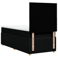 Boxspring met matras stof zwart 180x200 cm - thumbnail