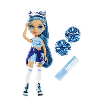 Rainbow High cheerleaderpop Skyler Bradshaw junior 28 cm blauw