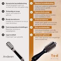 Ted Hilley DuoStyle Titanium Blow Dryer Brush Black Pink - thumbnail