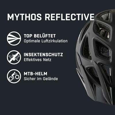 Olympic Sportswear Alpina sports mtb helm mythos reflective 52-57 zwart
