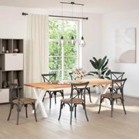 Eettafelpoten 2 st X-vormig 70x(72-73) cm staal wit - thumbnail