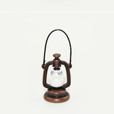 Retro olie lamp Doll House miniatuur keuken woonkamer accessoires kinderen rol spelen speelgoed (rood koper)