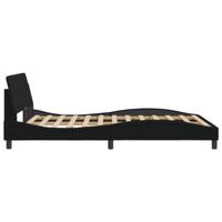 Bedframe zonder matras stof zwart 140x190 cm - thumbnail