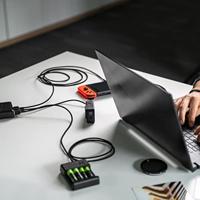 Green Cell KABGC25 USB-kabel 0,3 m USB A USB C Zwart - thumbnail