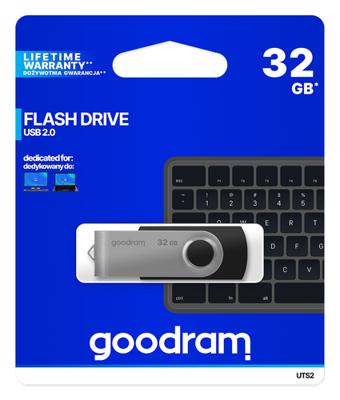 Goodram UTS2 USB flash drive 32 GB USB Type-A 2.0 Zwart, Zilver
