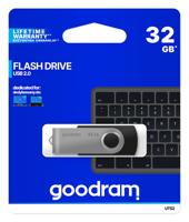 Goodram UTS2 USB flash drive 32 GB USB Type-A 2.0 Zwart, Zilver - thumbnail