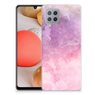 Smartphone hoesje Samsung Galaxy A42 Pink Purple Paint