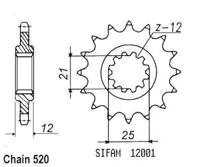 ESJOT Sprocket 520 14z standard