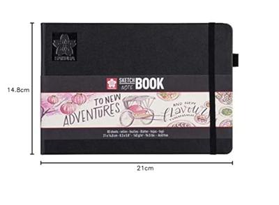 Sakura schetsboek, 140 g/m², ft A5, wit, 80 vel Sakura schetsboek, 140 g/m², ft A5, wit, 80 vel