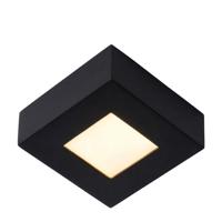Lucide BRICE-LED - Plafonnière Badkamer - LED Dimb. - 1x8W 3000K - IP44 - Zwart - thumbnail
