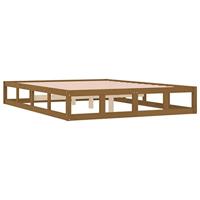 Bedframe massief hout honingbruin 150x200 cm - thumbnail
