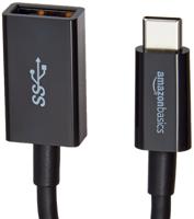 Amazon Basics USB-C to USB-A 3.1 Gen1 Female Adapter Cable Converter, 5Gbps High-Speed, USB-IF Certified, for Laptops, Tablets, Phones, Black - thumbnail