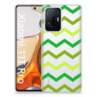 Xiaomi 11T | 11T Pro | TPU bumper | Zigzag Groen - thumbnail