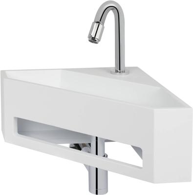 Saqu Tenno Hoekfontein 35x35x16 cm Mat Wit Saqu Tenno Hoekfontein 35x35x16 cm Mat Wit