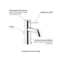 Wastafelkraan GROHE Start Classic 1-gats S-size met Waste Chroom - thumbnail