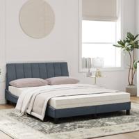 Bed met matras fluweel donkergrijs 120x200 cm - thumbnail