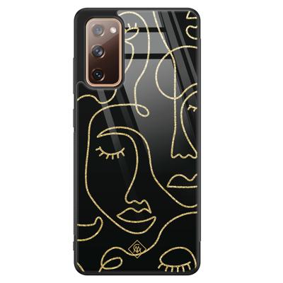Samsung Galaxy S20 FE glazen hardcase - Abstract faces