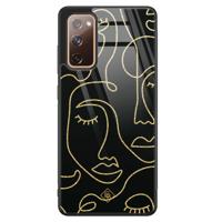 Samsung Galaxy S20 FE glazen hardcase - Abstract faces - thumbnail