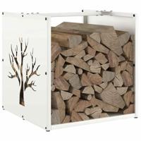 Brandhoutrek 40x40x40 cm koudgewalst staal wit - thumbnail