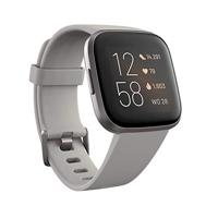 Fitbit Versa 2 Health & Fitness Smartwatch with Voice Control, Sleep Score & Music, One Size, Stone/Mist Grey - thumbnail