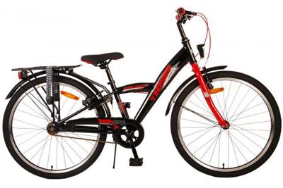 Volare thombike kinderfiets - jongens - 24 inch - zwart rood - twee handremmen