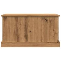 Opbergbox 70x40x38 cm bewerkt hout artisanaal eikenkleurig - thumbnail