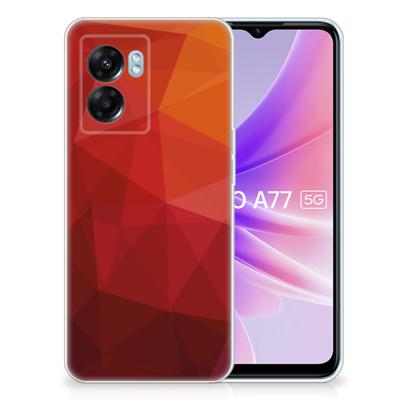 TPU Hoesje voor OPPO A77 | A57 5G Polygon Red TPU Hoesje voor OPPO A77 | A57 5G Polygon Red