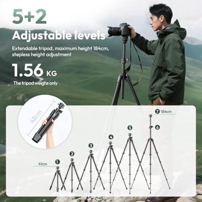Ulanzi GlideGo JJ05 Photo Tripod Carbon met kantelbare arm