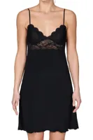 Onderjurk-negligé 90 cm met kant - Kanten onderjurk spaghetti bandjes - thumbnail