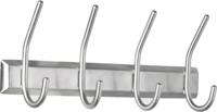 Alco AL-2841 Wandgarderobe Zilver 4 Haken Incl. Bevestigingsmateriaal - thumbnail