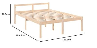 Seniorenbed massief grenenhout wit 120x190 cm