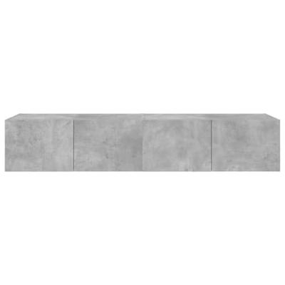 Tv-wandmeubels met LED-verlichting 2 st 80x35x31 cm betongrijs