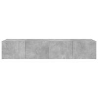 Tv-wandmeubels met LED-verlichting 2 st 80x35x31 cm betongrijs - thumbnail