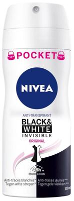 Nivea Black & White Invisible Original Deodorant Spray Pocket Nivea Black & White Invisible Original Deodorant Spray Pocket