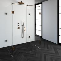 Sanituba Complete Profielloze Douchecabine XL 140x100cm koper - thumbnail