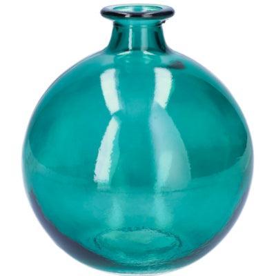 Vaas glas turquoise 17 cm | 6 stuks