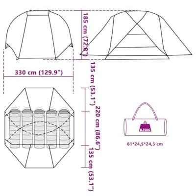Vistent 5-persoons waterdicht camouflage Vistent 5-persoons waterdicht camouflage