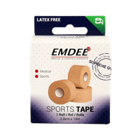 Emdee Sport tape 3.8cm x 10m huidkleur 1 Stuks - thumbnail