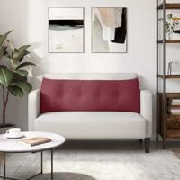 VidaXL Rugkussen wijnrood 140 x 24 x 50 cm stof - thumbnail