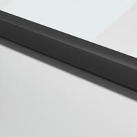 VidaXL Binnendeur smal 93x201,5 cm gehard glas en aluminium zwart - thumbnail