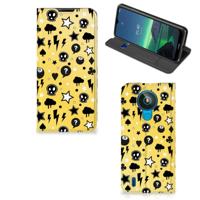 Mobiel BookCase Nokia 1.4 Punk Geel - thumbnail