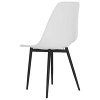 Eetkamerstoelen 4 st PP wit - thumbnail