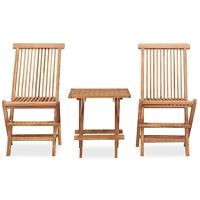 3-delige Tuinset inklapbaar massief teakhout - thumbnail
