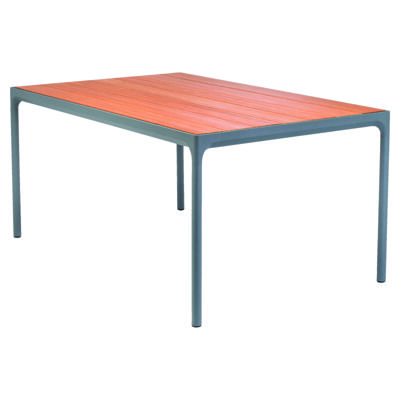 Houe Four tuintafel 160x90 bamboe, donkergrijs onderstel